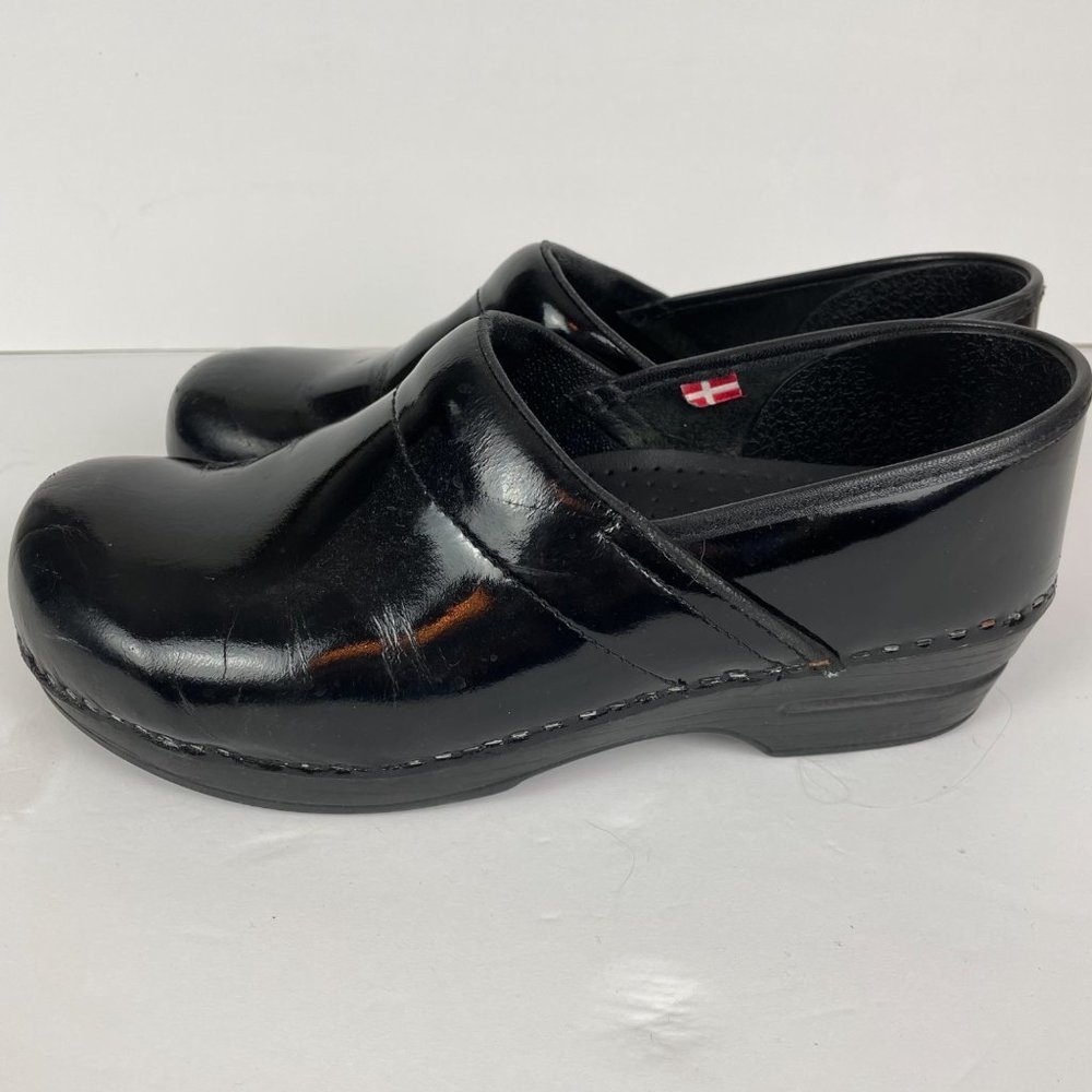 Sanita Woman's EU 42 US 11Black‎ Patent Leather Professional Clog Comfortable - Picture 4 of 10